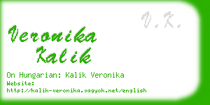 veronika kalik business card